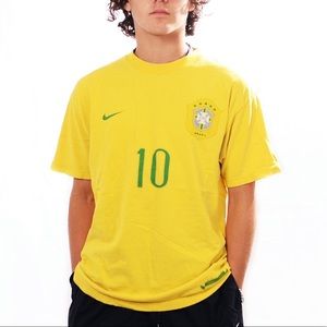 Vintage Nike Jersey Brasil  Ronaldinho 10 - Size L